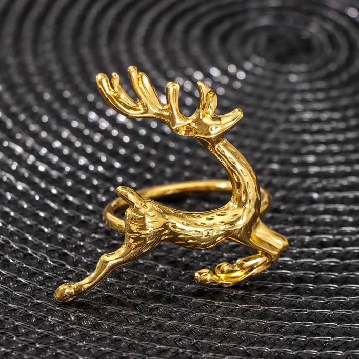 Кольцо для салфетки «Олень», 4,5×6 см, цвет золотой кольцо для салфетки олень цвет золото