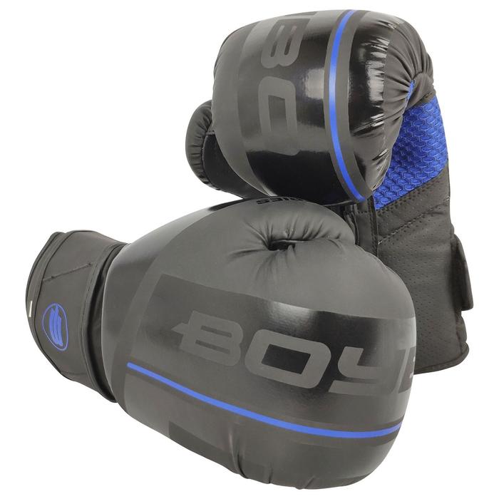 фото Перчатки боксёрские boybo b-series bbg400, 8 унций, цвет чёрный/синий