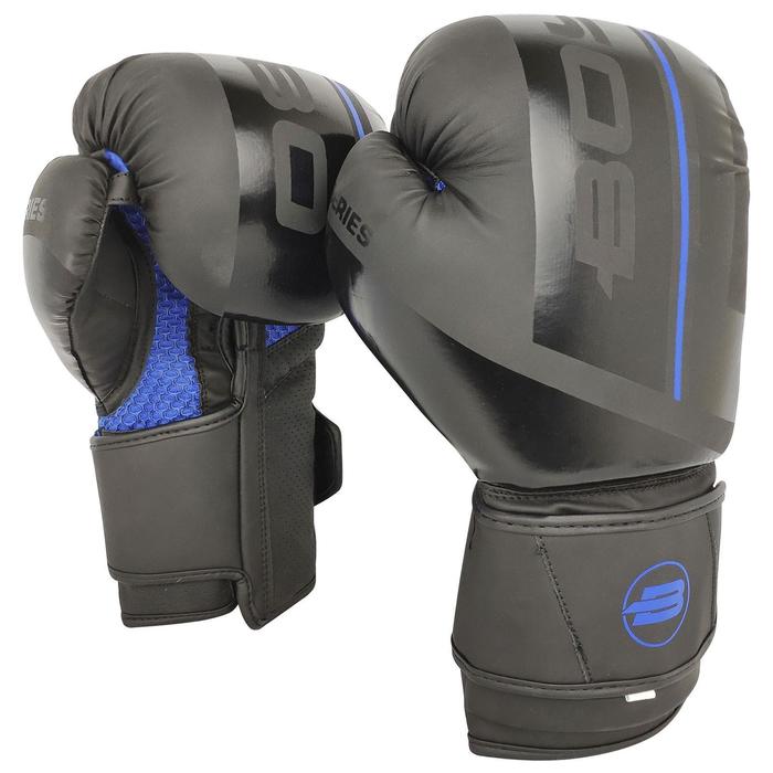 фото Перчатки боксёрские boybo b-series bbg400, флекс, цвет чёрный/синий, 14 oz