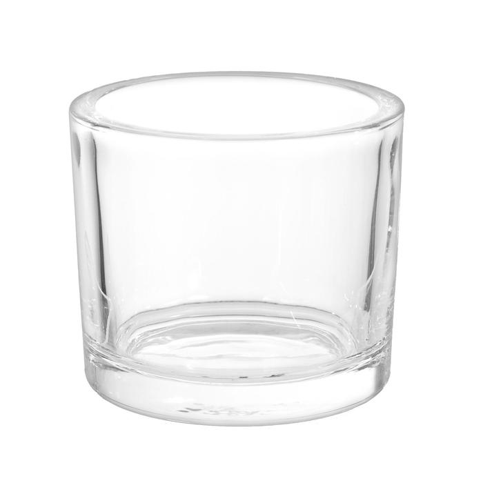Подсвечник стекло на 1 свечу "Стакан" прозрачный 8х9,3х9,3 см