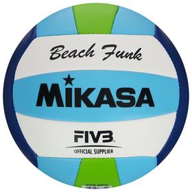 

Мяч волейбольный пляжный MIKASA VXS-BFL, размер 5, синтетическая кожа (ТПУ), ВФВ, 18 панелей, машинная сшивка, бутиловая камера, цвет синий