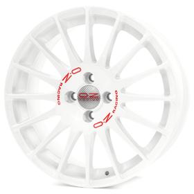 

Диск литой OZ Superturismo WRC 7x18 4x108 ET25 d65.1 White Red Lettering