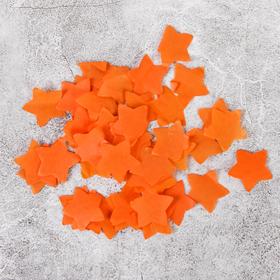 Наполнитель для шара «Конфетти звёзды», 2 см, бумага, цвет оранжевый, 100 г Ош