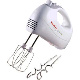

Миксер Moulinex HM41013E, ручной, 450 Вт, 5 скоростей, 2 насадки, белый