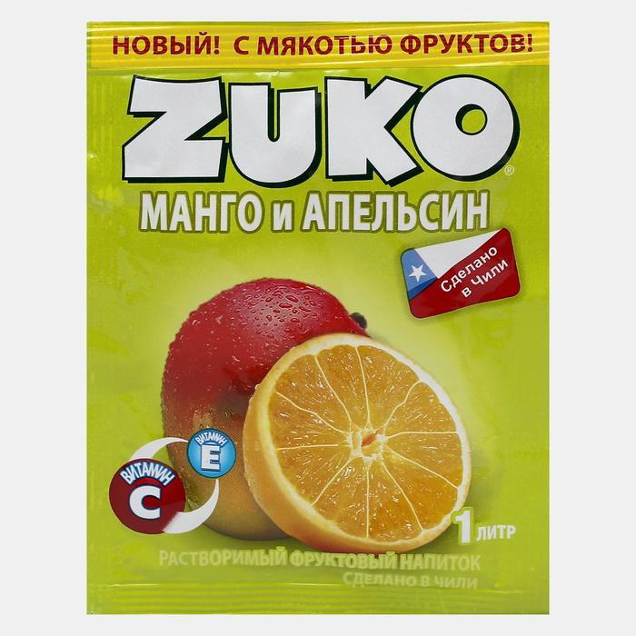 Растворимый напиток ZUKO Манго-апельсин, 25 г