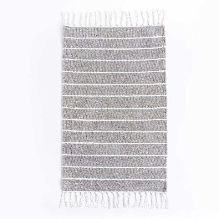 

Ковер Strip Grey 60х100 ± 3 см, 1400 гр/м2, 100% хлопок