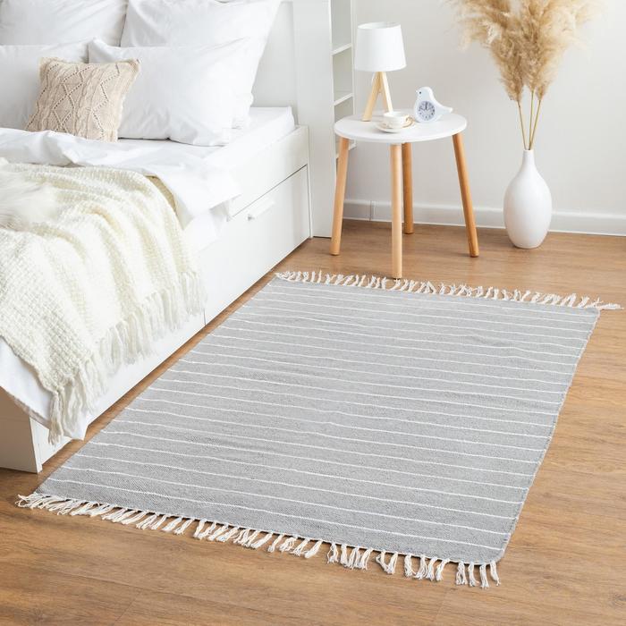 

Ковер Strip Grey 150х190 ± 3 см, 1400 гр/м2, 100% хлопок