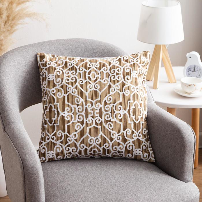 

Наволочка декоративная 40х40 см, Pattern beige, 100% хлопок
