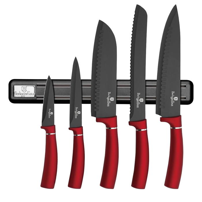 Набор ножей на магнитном держателе, 6 предметов