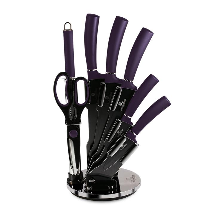 Набор ножей на подставке Purple Edition Metallic Line, 8 предметов