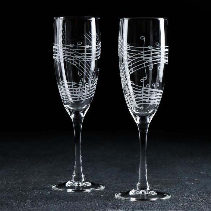 фото Набор бокалов для шампанского gidglass «джаз», 170 мл, 2 шт