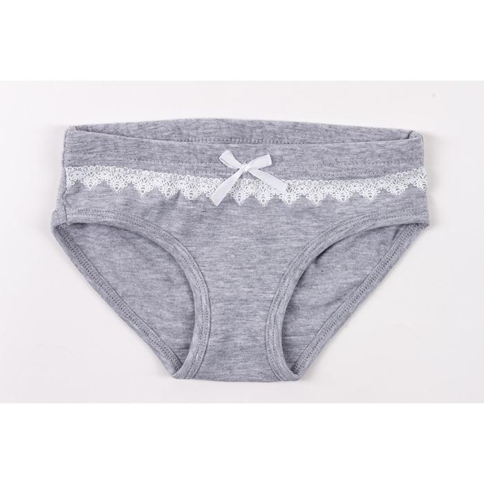 фото Трусы для девочки, рост 98 см, цвет серый меланж batik