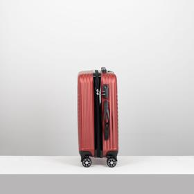 

Чемодан малый 20", отдел на молнии, кодовый замок, 4 колеса, цвет красный