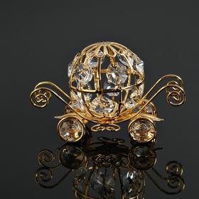 

Сувенир "Карета" с 16-тью кристаллами Сваровски, 10,5х5,5х6 см
