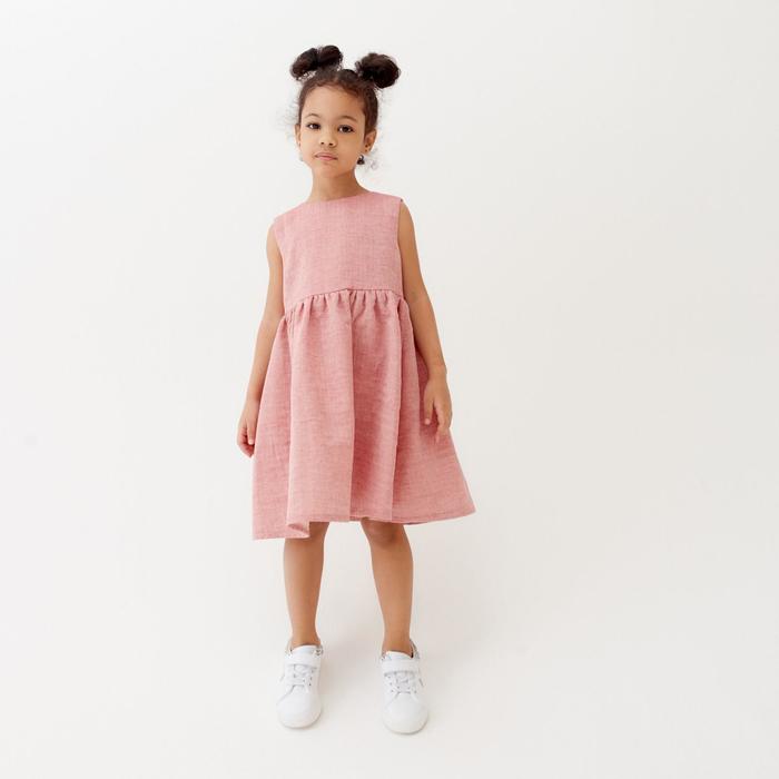 

Платье для девочки MINAKU: Cotton collection, цвет красный, рост 98 см