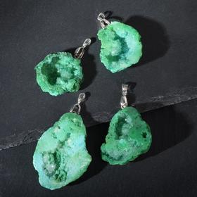 

Подвеска галтовка необработанная "Агат", цвет зелёный