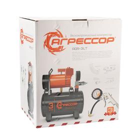 

Компрессор автомобильный "Агрессор", металлический, ресивер 3 л, 12V, 180W, шланг 10 м, AGR-3LT