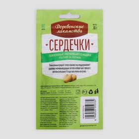 

Сердечки "Деревенские лакомства" для кошек здоровье мочевыводящих путей и почек, 30 г