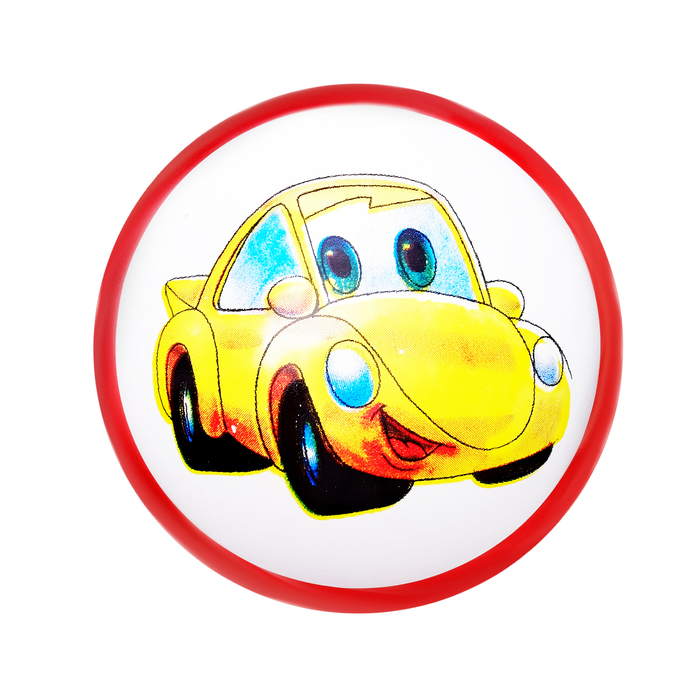 Мяч с рисунком лакированный, цвета МИКС