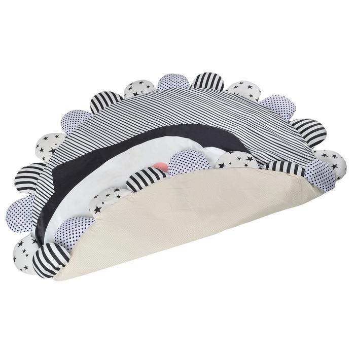 фото Коврик детский «пингвин», 170х170 см, складной, цвет серый farfello