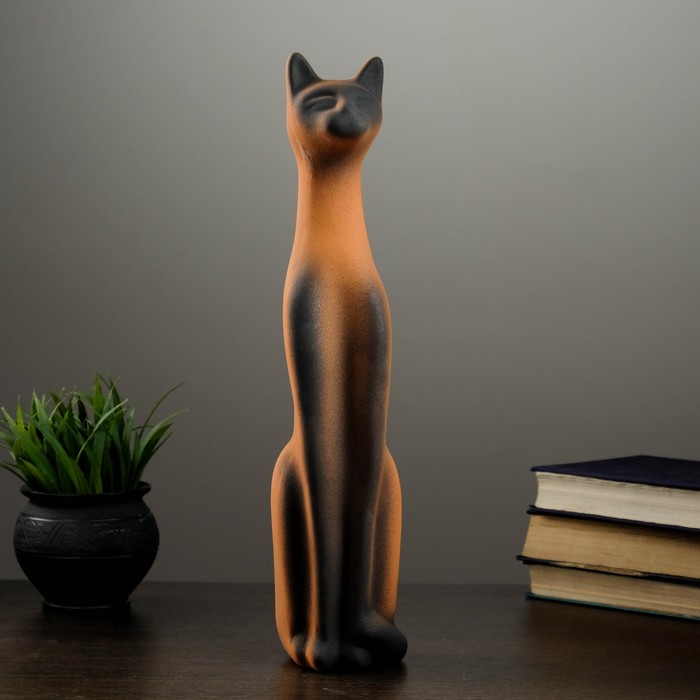 Сувенир "Кот Египетский" большой, подпал коричневый