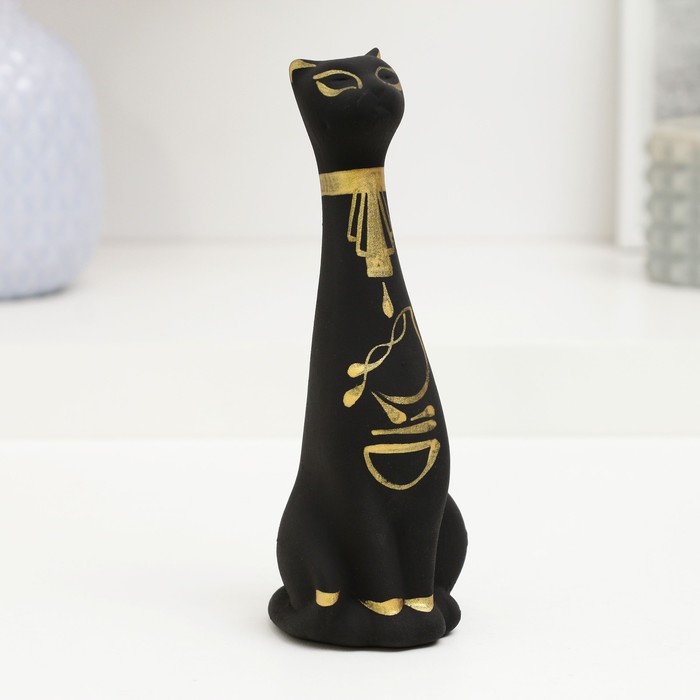 Сувенир "Кот Египетский" малый роспись чёрный