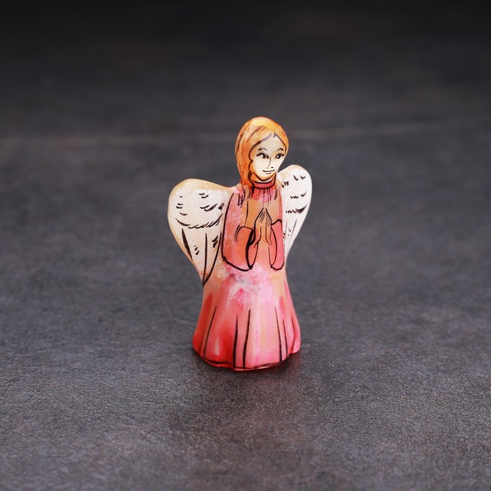 Сувенир Ангел мини, 6х3,5 см, селенит сувенир ангел с голубем селенит
