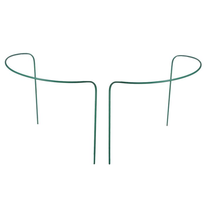 фото Кустодержатель, d = 50 см, h = 60 см, ножка d = 1 см, металл, набор 2 шт., зелёный весна