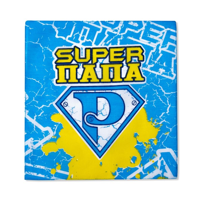 Платки носовые "Collorista" Супер папа, 30 х 30 см, 12 шт, хлопок