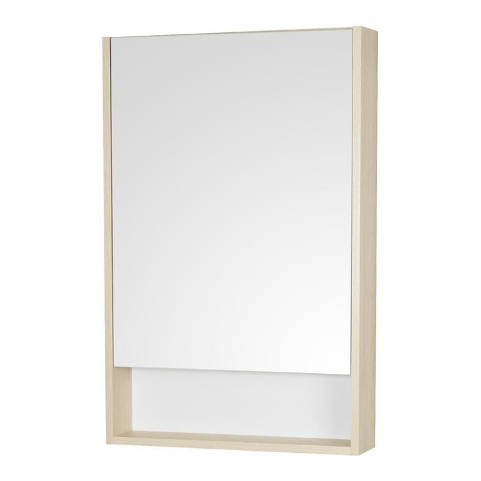 Зеркальный шкаф Aquaton «Сканди 55», цвет белый, дуб верона зеркальный шкаф aquaton сканди 70 1a252202sdb20 белый дуб верона