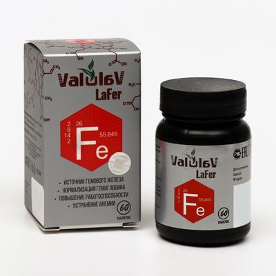 Таблетки ValulaV LaFer, нормализация гемоглобина, 60 шт.