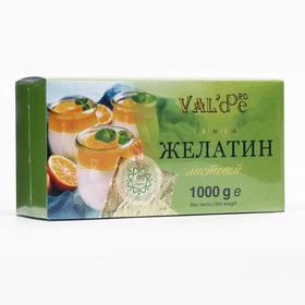 Желатин листовой Val'de 140 булм, 1 кг
