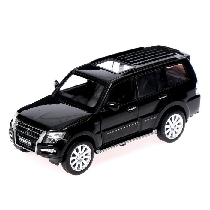 

Машина металлическая Mitsubishi Pajero, открываются двери, капот, багажник, инерция, цвет чёрный
