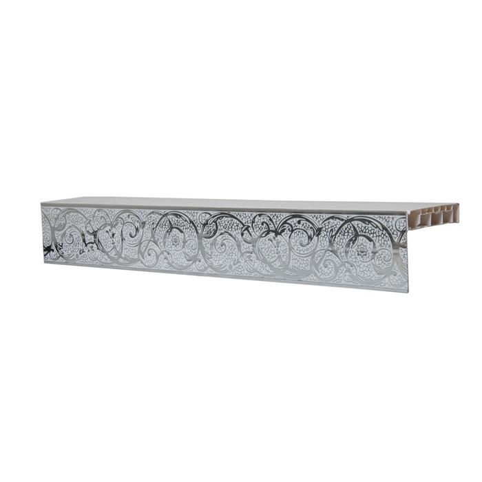 Потолочный карниз трёхрядный «Эконом Вензель», 160 см, цвет серебро светло-серый
