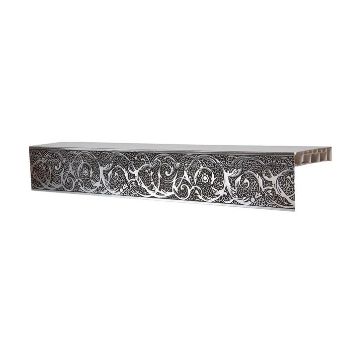 Потолочный карниз трёхрядный «Эконом Вензель», 160 см, цвет серебро шоколад