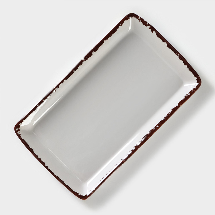 Блюдо фарфоровое Antica perla, 12×20,5 см