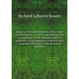 

Книга Index to The early records of the town of Providence