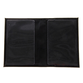 

Обложка для паспорта с карманом, цвет чёрный