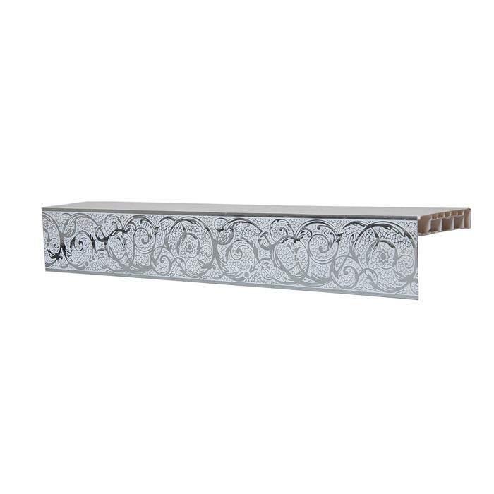Потолочный карниз трёхрядный «Эконом Вензель», 160 см, цвет серебро белый