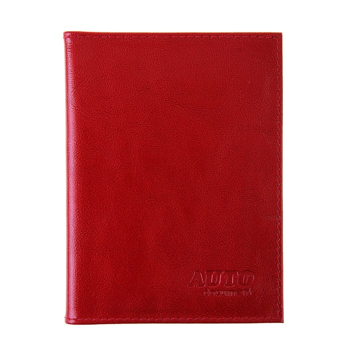 Обложка для автодокументов, цвет красный