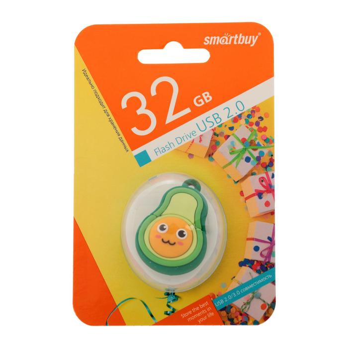 

Флешка Smartbuy Wild series "Авокадо", 32 Гб, USB2.0, чт до 25 Мб/с, зап до 15 Мб/с