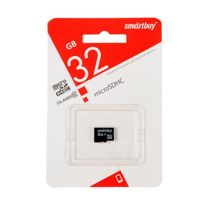 Карта памяти Smartbuy microSD, 32 Гб, SDHC, класс 10 цена и фото