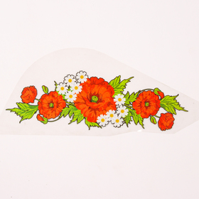 Термонаклейка «Полевые цветы», 18 х 6 см, набор 10 шт.