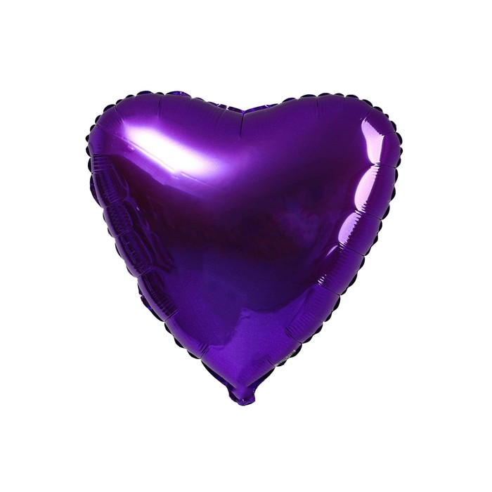 Шар фольгированный 19, сердце, цвет пурпурный