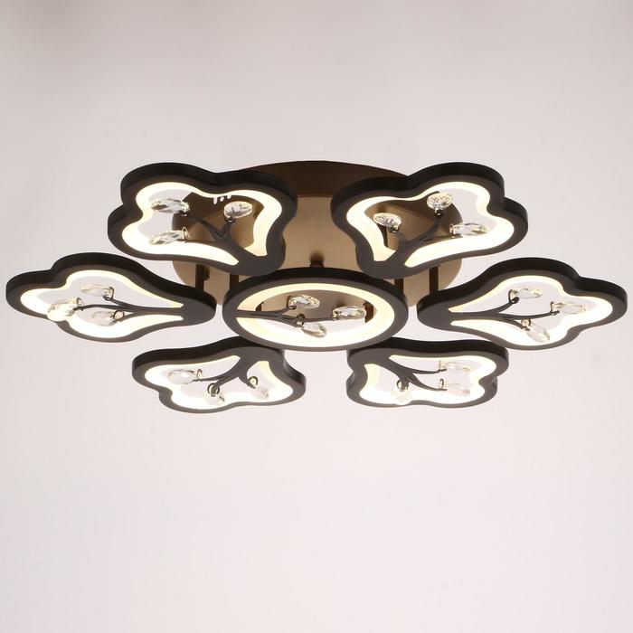 

Люстра с ПДУ 81305/6 154Вт LED, диммир., 3000 - 6500К, белый, 62х62х10 см