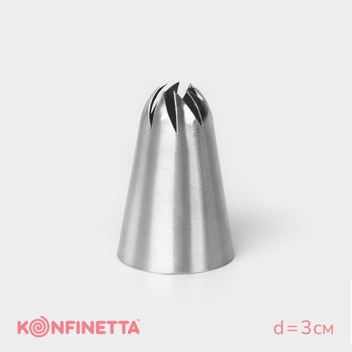 

Насадка кондитерская KONFINETTA «Закрытая роза», d=3 см, выход 0,9 см, нержавеющая сталь