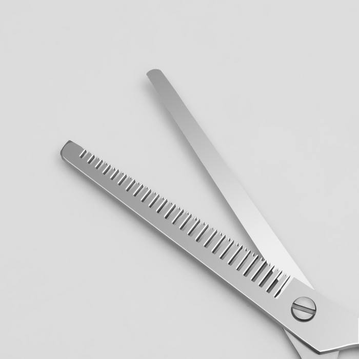 Ножницы филировочные с упором, лезвие — 6,5 см, цвет МИКС
