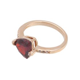 

Кольцо с гранатом "Элизабет", позолота с родированием , размер 16