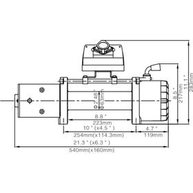 

Лебёдка электрическая 12V Runva 8000 lbs 3629 кг