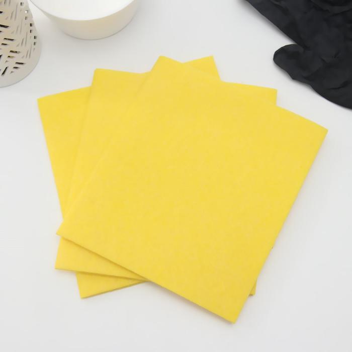 фото Набор салфеток для уборки универсальных master fresh «эконом», 3 шт, цвет жёлтый